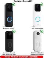 Adjustable (30°to 145°) Doorbell Camera Mount for Blink Video Doorbell/2nd Gen (newest model), No-Drill Mounting Kit Accessories for Blink Doorbell, Angle Mounting Bracket Wedge for Apartment, Renter