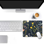 Dreamy Floral Pattern Square Mouse pad, Texture, Waterproof, Anti Slip Rubber Base, Computer Mouse pad, Laptop Mouse pad