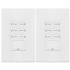 TG 4 Hour No Neutral Wire Countdown Timer Switch, 5-10-30-60 Min, 2-4 Hour, for Bathroom Fans, Heaters, Lights, LED Indicator, 120VAC 800W, UL Listed, Screwless Wall Plate, 2 Pack