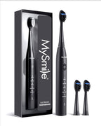 MySmile DY156 Electric Toothbrush for Adults, Rechargeable Sonic Battery Toothbrush Portable with 3 Brush Heads, 2 Mins 5 Modes Smart Timer, 45000VPM, One Charge for 60 Days – Black