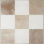 SMART TILES Peel and Stick Backsplash - 5 Sheets of 7,75" x 7,75" - 3D Adhesive Peel and Stick Tile Backsplash for Kitchen, Bathroom, Wall Tile, Checkered