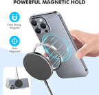 3Pack Magnetic Wireless Charging Pad: 15W Fast Qi Wireless Charger for iPhone 17 16e 16 15 14 13 12 Series & AirPods 4 3 2 Pro 3 - Strong Magnet Dual Ports Slim Portable for Travel Home Office