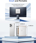 KAMRUI Pinova P2 Mini PC, AMD Ryzen 4300U(Beats 3500U/3200U/N150,Up to 3.7 GHz) Mini Computers, 16GB RAM 512GB SSD Mini Desktop Computers, Triple 4K Display/HDMI+DP+Type-C/WiFi/BT for Home/Business
