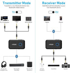 YMOO Bluetooth 5.3 Transmitter Receiver for TV/Airplane, Supports 2 Headphones/Speaker with aptX Adaptive & Low Latency, 3.5mm Jack Aux HiFi Stereo Wireless Audio Adapter for Flight, Travel, Planes