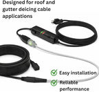 AI Smart Temperature & Moisture Switch, Roof Heat Cable Controller for Roof & Gutter De-Icing, Energy-Saving Thermostat,Waterproof Outdoor Use,Automatic On/Off Below 37°F (3°C)-Above 44°F (7°C),120V