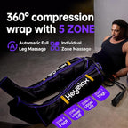 Heyelax Leg Compression Massager for Circulation and Pain Relief FSA, Recovery Boots Sleeve for Fast Therapy, Full Leg Massager as Ideal Gifts for Women Men(Large)