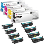 CS Replacement Toner Cartridge Compatible with HP CM4540fskm CE264X Black CF031A Cyan CF032A Yellow CF033A Magenta 646A & 646X Color CM4540f MFP Color CM4540fskm 8 Color Set