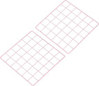 PATIKIL 12"x12" Wire Grid Panel, 2 Pack Board Photo Pictures Memo Display Grid Panels Hanging Organizer Wall Decorative Panel for Home Office Wedding, Pink