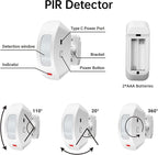 Wireless Motion Sensor Door Chime: Doorbell for Business When Entering, Caregiver Reminder for Elderly, Pet Monitoring Buzzer, Motion Sensor Detect Alarm for Home Security, 2 Sensors 1 Receiver