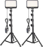 UBeesize LED Video Studio Light Kit - 16 Color Filters, Adjustable Tripod Stand with Ball Head, Photography Lighting for Video Recording