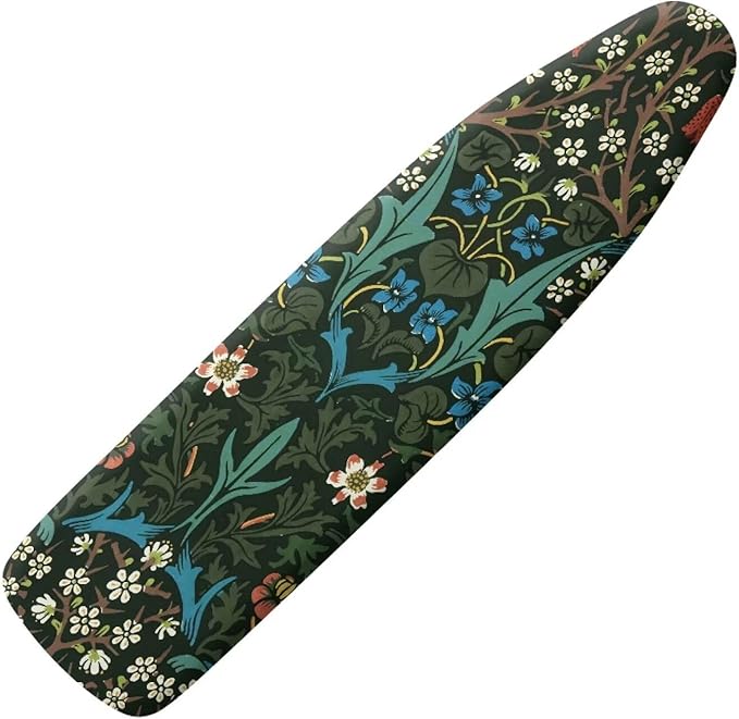 ZCFYGDX William Morris Ironing Board Cover Nylon Buckle Fastening Easy to Install Iron Decor Covers Standard with Elastic Edge Scorch Resistant Protective Covers for Iron Board 15x48 Vintage Print