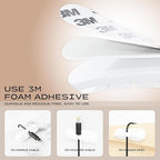 Apromisith USB Cable Organizer Clips Cord Holder,6 Packs (7-Slots) White Self Adhesive Desk Cord Cable Management