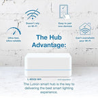 Lutron Claro Smart Light Switch for Caseta Lighting, for LED Lights, Fans, 5 Amp, Single-Pole/3-Way, Neutral Required, DVRF-5NS-IV, Ivory
