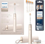 Philips Sonicare DiamondClean Prestige 9900 Rechargeable Electric Toothbrush with SenseIQ, 5 Premium All-in-One Brush Heads, Plaque Removal, Gum Care, Whitening, Champagne, BD9001AZ