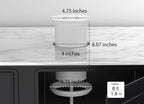 MAZZGOFOR Pop up Outlet - 4-inch Hole,4-AC Outlet,20W USB C,15W Wireless Charging,2-USB Port,Desktop Recessed Grommet Power Outlet for Kitchen Island Countertop,6 ft Cable,White