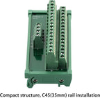 ANMBEST 2 in 16 Out Terminal Blocks Module, 25A DIN Rail and Panel Mounting Power Distribution Breakout Board for PLC Servo Power Amplifier