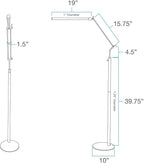 Cocoweb High Powered, dimmable, LED Floor Lamp - Fled-GPS (Satin Nickel)