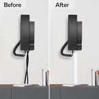 Rubber Bond TV Cord Hider Cable Protector - Strong Self Adhesive Wall Cord Cover Cable Hider - Low Profile Cable Management Wall Cord Concealer Cable Raceway
