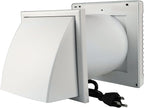 VENTS-US GK 150 MA-MV KIT – Easy to Install 6" Through The Wall Exhaust Fan with Exterior Backdraft Hood, 176 CFM – Removes Moisture, Harmful Fumes, Humidity, Odors, and Common Indoor Air Contaminants