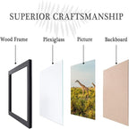 TKYGU 12x24 Picture Frame Set of 3,Wooden Frame 12x24 Wall Gallery Poster Photo frame Black with Durable Shatter Resistant Plexiglass for Wall Mounting 12 by 24 Photos Posters frame -wedding best gift