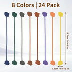 SOLIDATOR Fun Squirrel Magnetic Cable Ties – 24 Pack, Reusable Silicone Cord Organizers for Home & Office, Strong Magnetic Hold, Assorted Colors, Ideal for Cable Management, Novelty Gift