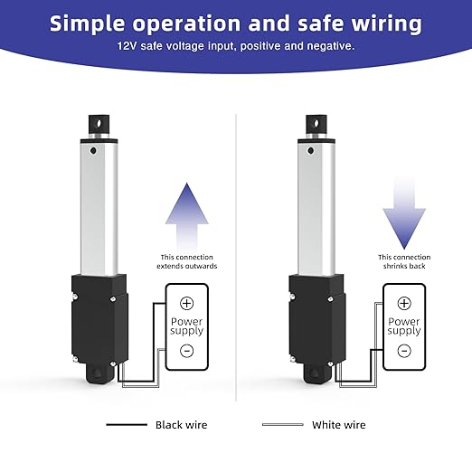4 Inch 9lbs Mini Stroke 12V Electric Linear Actuator 0.6"/sec Linear Motion Actuator with Brackets for Cabinets, Robotics, Home Automation, Window Opener(40N, 100mm)