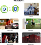EverNary Wireless Caregiver Pager Motion Sensor Alarm Indoor Room Bed Alarms and Fall Prevention for Home/Elderly/Dementia and Kids (1 Plug-in Receiver and 1 Motion Sensor)