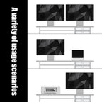 FENSULN Dual‑Tier Monitor Stand Riser with Drawers, Desktop Organizer Shelf Storage for Computer Screen 2 Monitors, Supports for PC Computer Monitor, Printer, Heavy TV Riser White