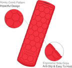CaseBot Remote Case for Fire TV Stick HD/4K/4K Max (1st Gen)/Fire TV Stick (3rd Gen)/Lite - Anti-Slip Shockproof Silicone Cover for Alexa Voice Remote (2nd & 3rd Generation) (Red)