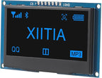 XIITIA 2pcs 2.42 inch 128x64 OLED LCD Display Module SSD1309 7 Pin SPI/IIC I2C Serial Interface for Arduino UNO R3 (Blue Light)