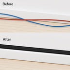 Rubber Bond TV Cord Hider Cable Protector - Strong Self Adhesive Wall Cord Cover Cable Hider - Low Profile Cable Management Wall Cord Concealer Cable Raceway