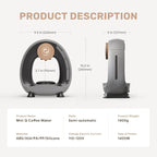 Single Serve Coffee Maker,Fast Brew in 2 minutes,Stylish＆Compact Design,MINI Q 2 IN 1 Coffee Machines for K*cup Capsules & Ground Coffee, Dark Grey Coffee maker