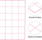 PATIKIL 24"x12" Wire Grid Panel, 2 Pack Board Photo Pictures Memo Display Grid Panels Hanging Organizer Wall Decorative Panel for Home Office Wedding, Pink