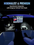 MAIMEIMI Ambient Light with Blind Spot Warning LED Compatible for Tesla Model Y (2020-2024) & 3 (2021-2023) AMD Interior Lights Strip for Tesla Custom Color Modes Neon Light Kit Plug-and-Play