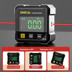 SSKFHGI Digital Angle Finder with Electronic Laser, 4-Side Magnetic Angle Gauge, Cube Inclinometer, Table Saw Miter Protractor, Woodworking Measuring Tool, Level Box for Hanging