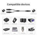 2 Pack XLR Y Splitter, 1.5FT XLR Female to Dual Male, Balanced Mic Audio Cables for Stereo Mic to L&R Audio