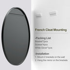 20 Inch Matte Black Round Mirror, Round Bathroom Vanity Mirror wilth Metal Frame, Black Circle Mirror for Wall Entryway Hallway Home Decor, Anti-Rust, Shatterproof