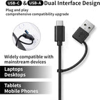Accutone Conversation 95 Wired Office USB Headset with Environmental Noise Cancelling Microphone & wideband Audio Output, Black
