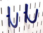 Wall Control 3in Reach U-Hook Accessory “U” Shaped Slotted Metal Pegboard Hook Pegboard and Slotted Tool Board – Blue
