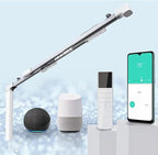 TIPIACE Hard-Wired Tuya Wifi Motorized Curtain Tracks to Remote Control Ceiling Mount Electric Retractable Curtain Rail Compatible with Alexa Google Home (L 66.9-118 inch)