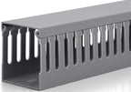 ZhiYo 68in (4X L17in) Server Rack Cable Management Raceway, H2.4 x W2in Large Capacity Cable Raceway Kit, Electrically Safe PVC, Open Slot Wire Raceway for Under Desk/Computer/Network Cords