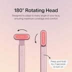 Solawave 4-in-1 Red Light Therapy Wand for Face & Neck | Beauty Device with Galvanic Current, Massager & Warmth | Anti-Aging, Wrinkle Reduction, Skin Tightening, Depuffing & Rejuvenation (Rose Gold)
