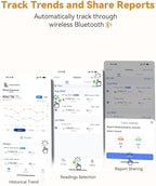 Checkme Bluetooth Blood Pressure Monitor for Home Use, Upper Arm Blood Pressure Machine with Wireless Large BP Cuff, Portable Digital BP Monitor, Reports for iOS & Android