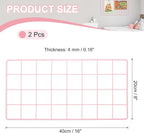 PATIKIL 16"x8" Wire Grid Panel, 2 Pack Board Photo Pictures Memo Display Grid Panels Hanging Organizer Wall Decorative Panel for Home Office Wedding, Pink
