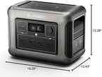 [2025 New Model] ALLPOWERS R1500 LITE Portable Power Station, 1056Wh LiFePO4 Battery Backup w/ 4 1600W (3200W peak) AC Outlets, 0-80% in 40 Min, 35dB UPS Solar Generator for Camping, RV, Home Use