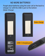 BN59-01455A Voice Solar Remote Control Replacement for Samsung Smart TV Remote Control - with Bluetooth and C-Type Charging, for Samsung NEO QLED, Crystal UHD, OLED 4K TV - Black
