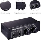 QIUNI Passive Volume Controller with Fully-Balanced & Single-Ended Mode XLR & RCA Interface for Home Stereo System Pre-Amplifier Speaker