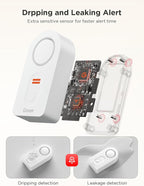 Govee WiFi Water Leak Detector 3 Packs, Leak Alert with Remotely Email/APP Push and Sound Alarm, Smart Water Sensor with 100dB Adjustable Alarm, Suit for Home and Basement