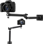 Mippko Articulating Wall Mount Camera Arm with 1/4 inch-20 Threaded Compatible with Digital/Security/Webcam/CCTV POV Camcorder/Video Light/Small Cameras,Adjustable Aluminium Alloy Arm