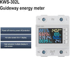 Noteflora LCD Digital Energy Meter With Voltage And Current Monitor, AC170-300V Power Voltmeter For Rail Mount, Compatible With KWS-302WF White(KWS-302L)
